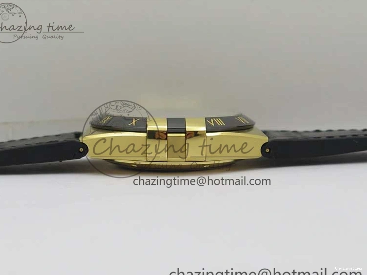 0318 HighQuality Constellation 131.33.41.21.03.001 YG TW Best Edition Black Dial On Gummy Strap A 7871